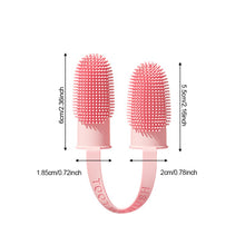 Load image into Gallery viewer, Two-finger Pet Toothbrush Soft Durable Washable Tooth Cleaning Finger Cover Oral Care Cleaning Tool Pet Accessories

