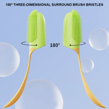 Load image into Gallery viewer, Soft Durable Color Contrast Long Handle Pet Toothbrush Deeply Clean Teeth Dirt Oral Cleaning Tool Finger Cover Pet Accessories
