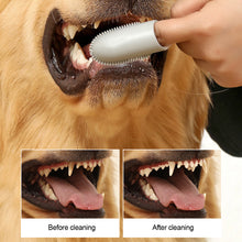 Load image into Gallery viewer, Soft Durable Color Contrast Long Handle Pet Toothbrush Deeply Clean Teeth Dirt Oral Cleaning Tool Finger Cover Pet Accessories
