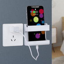 Load image into Gallery viewer, Wall-mounted Adhesive Mobile Phone Charging Stand Remote Control Storage Box Multi-functional Wall-mounted Organizer
