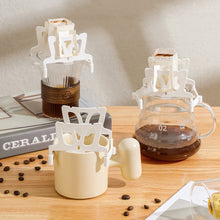Load image into Gallery viewer, Foldable Coffee Filter Holder Reusable Lightweight Tea Filters Dripper Baskets Coffee Ear Drip Filter Paper Bag Shelf Coffeeware
