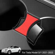 Load image into Gallery viewer, Suede Car Central Control Interior Cup Holder Water Slot Limit Clip Slip Holder Drink Holder Accessories For Tesla Model S Y 2021-2022
