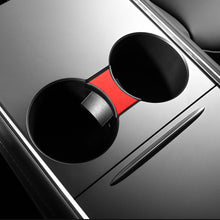 Load image into Gallery viewer, Suede Car Central Control Interior Cup Holder Water Slot Limit Clip Slip Holder Drink Holder Accessories For Tesla Model S Y 2021-2022
