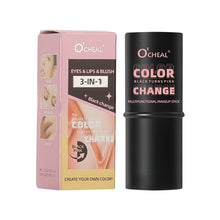 Load image into Gallery viewer, Multi Functional Warming Powder Blusher Stick Rouge Cream Lip Lipstick Lip Color Three in One Brightening Cosmetic Stick
