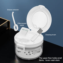 Load image into Gallery viewer, Portable Orthodontic Retainer Invisible Braces Box Braces Storage Box Soaking Invisible Teeth Denture Cleaning
