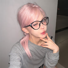 Load image into Gallery viewer, Wig Pink Gold Forehead Lace Long Straight Hair Wig Female Full Headset Beautiful Girl Women Pink Wig Cover
