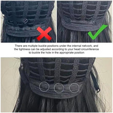 Load image into Gallery viewer, Wig Female Full Headset Simulated Hair Rose Hair Mesh Style French Hairband High Level Simulated Hair Wig
