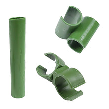 Load image into Gallery viewer, 10pcs/set Connecting Clip Vegetable Planting Flower Greenhouse Round Tube Vine Climbing Frame Plastic Wrapped Steel Pipe Gardening Accessories
