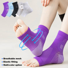 Load image into Gallery viewer, 1Pair Ankle Pressure Socks Absorbent Sweat Breathable Open Toe Socks Anti-Sprain Sports Ankle Brace
