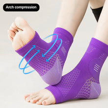 Load image into Gallery viewer, 1Pair Ankle Pressure Socks Absorbent Sweat Breathable Open Toe Socks Anti-Sprain Sports Ankle Brace
