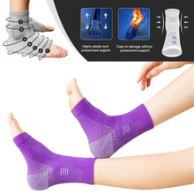 Load image into Gallery viewer, 1Pair Ankle Pressure Socks Absorbent Sweat Breathable Open Toe Socks Anti-Sprain Sports Ankle Brace
