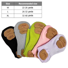 Load image into Gallery viewer, 1 Pair Mid-Tube Dance Socks With Anti-Slip Wear-Resistant Sole Leather Sports Yoga Multi-Color Cotton Socks
