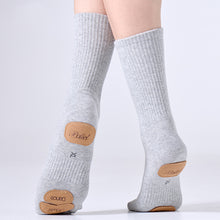 Load image into Gallery viewer, 1 Pair Mid-Tube Dance Socks With Anti-Slip Wear-Resistant Sole Leather Sports Yoga Multi-Color Cotton Socks
