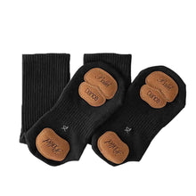 Load image into Gallery viewer, 1 Pair Mid-Tube Dance Socks With Anti-Slip Wear-Resistant Sole Leather Sports Yoga Multi-Color Cotton Socks
