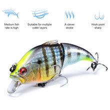 Load image into Gallery viewer, 1PC 71MM/9.7G Two Section Lure Bait Floating Minnow Bass And Trout Crankbait Fishing Accessories

