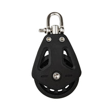 Load image into Gallery viewer, 1PC Nylon High Load Capacity Single Pulley Universal Head Swivel Sailboat Plain Bearing Block Rope Runner Boat Accessories
