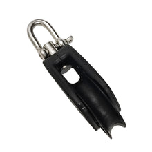 Load image into Gallery viewer, 1PC Nylon High Load Capacity Single Pulley Universal Head Swivel Sailboat Plain Bearing Block Rope Runner Boat Accessories
