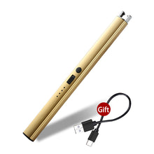 Load image into Gallery viewer, Windproof Pulse Electric Arc Ignition Flameless Plasma Ignition Candle Lighters with USB Rechargeable Lighter for Kitchen Outdoor BBQ
