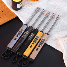 Load image into Gallery viewer, Windproof Electric Arc Ignition Pulse Flameless Plasma Lighters with Flexible Steel Hose and Digital Display Type-C Rechargeable Lighter Kitchen Outdoor BBQ Candle
