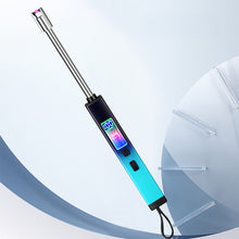Load image into Gallery viewer, Windproof Electric Arc Ignition Pulse Flameless Plasma Lighters with Flexible Steel Hose and Digital Display Type-C Rechargeable Lighter Kitchen Outdoor BBQ Candle
