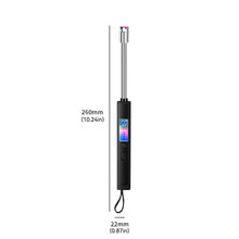 Load image into Gallery viewer, Windproof Electric Arc Ignition Pulse Flameless Plasma Lighters with Flexible Steel Hose and Digital Display Type-C Rechargeable Lighter Kitchen Outdoor BBQ Candle
