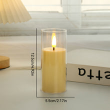 Load image into Gallery viewer, 1/3Pcs LED Flameless Electric Candles Light Acrylic Glass Battery Flickering Fake Tealight for Wedding Party Christmas Decor
