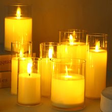 Load image into Gallery viewer, 1/3Pcs LED Flameless Electric Candles Light Acrylic Glass Battery Flickering Fake Tealight for Wedding Party Christmas Decor
