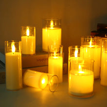 Load image into Gallery viewer, 1/3Pcs LED Flameless Electric Candles Light Acrylic Glass Battery Flickering Fake Tealight for Wedding Party Christmas Decor
