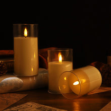 Load image into Gallery viewer, 1/3Pcs LED Flameless Electric Candles Light Acrylic Glass Battery Flickering Fake Tealight for Wedding Party Christmas Decor

