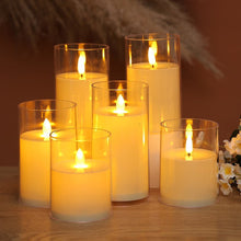 Load image into Gallery viewer, 1/3Pcs LED Flameless Electric Candles Light Acrylic Glass Battery Flickering Fake Tealight for Wedding Party Christmas Decor
