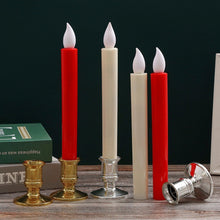 Load image into Gallery viewer, 1 Pair/Set LED Flameless Electric Candles Light Acrylic Glass Battery Flickering Fake Tealight with Remote Control for Wedding Party Christmas Decor
