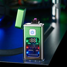 Load image into Gallery viewer, USB Rechargeable Dual ARC Electric Lighter Cool Windproof Plasma Lighters with LED Light for Men Outdoor Camping BBQ Gadgets
