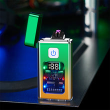 Load image into Gallery viewer, USB Rechargeable Dual ARC Electric Lighter Cool Windproof Plasma Lighters with LED Light for Men Outdoor Camping BBQ Gadgets
