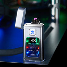 Load image into Gallery viewer, USB Rechargeable Dual ARC Electric Lighter Cool Windproof Plasma Lighters with LED Light for Men Outdoor Camping BBQ Gadgets
