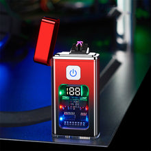 Load image into Gallery viewer, USB Rechargeable Dual ARC Electric Lighter Cool Windproof Plasma Lighters with LED Light for Men Outdoor Camping BBQ Gadgets
