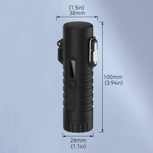 Load image into Gallery viewer, 360° Rotating Hose Flashlight Electric Arc Lighter Waterproof Cigarette Lighter Retractable Type-C Rechargeable Chargering for Men Gift Outdoor Travel
