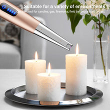 Load image into Gallery viewer, Electric Arc Ignition Windproof Pulse Flameless Plasma Ignition Candle Lighters USB Rechargeable Lighter for Home Kitchen Outdoor BBQ Aromatherapy Candle
