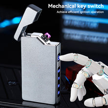 Load image into Gallery viewer, Windproof Double Arc Metal Lighter USB LED Power Lighter Digital Display Touch Sensor Lighters Rechargeable Type-C Charging Interface
