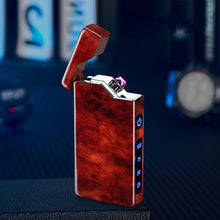 Load image into Gallery viewer, Windproof Double Arc Metal Lighter USB LED Power Lighter Digital Display Touch Sensor Lighters Rechargeable Type-C Charging Interface
