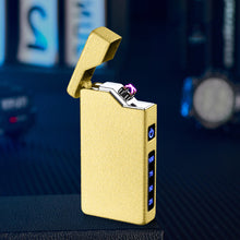 Load image into Gallery viewer, Windproof Double Arc Metal Lighter USB LED Power Lighter Digital Display Touch Sensor Lighters Rechargeable Type-C Charging Interface
