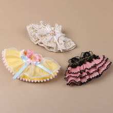 Load image into Gallery viewer, Miniature Pearl Bow Lace Trimmed Skirt for 11cm Dolls Cute DIY Doll Clothes Lovely Outfit Gifts for Girls Friends
