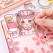 Load image into Gallery viewer, Diy Quiet Book Girl Dress Up Toys Children's Educational Handmade Paper Book Doll Toy
