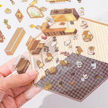 Load image into Gallery viewer, Multi Scenario 3D Miniature Landscaping PET Stickers DIY Decompression Stickers for Children Adult Parenting Interactive Sticker
