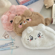 Load image into Gallery viewer, Cute Plush Pencil Case Large Capacity Zipper Stationery Bag Student Stationery Storage Bags Cartoon Cosmetics Storage Bag
