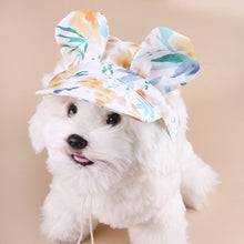 Load image into Gallery viewer, Spring Pet Sun Hat for Cats and Dogs Breathable Fisherman Cap with Ear Holes Sun Protection and Shade for Outdoor Activities
