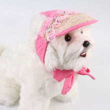 Load image into Gallery viewer, Spring Pet Sun Hat for Cats and Dogs Breathable Fisherman Cap with Ear Holes Sun Protection and Shade for Outdoor Activities
