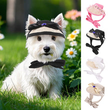 Load image into Gallery viewer, Spring Pet Sun Hat for Cats and Dogs Breathable Fisherman Cap with Ear Holes Sun Protection and Shade for Outdoor Activities
