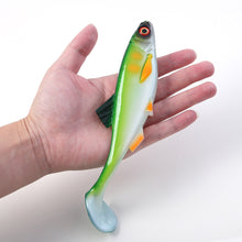 Load image into Gallery viewer, 1PC 20CM 3D Eye T-Tail Bionic Bait Sea Boat Fishing Speed Sinking Silicone Fake Bait For Sea Bass
