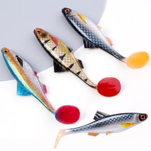 Load image into Gallery viewer, 1PC 20CM 3D Eye T-Tail Bionic Bait Sea Boat Fishing Speed Sinking Silicone Fake Bait For Sea Bass
