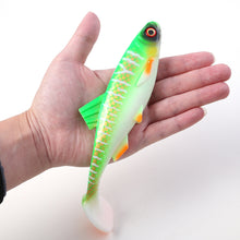 Load image into Gallery viewer, 1PC 20CM 3D Eye T-Tail Bionic Bait Sea Boat Fishing Speed Sinking Silicone Fake Bait For Sea Bass
